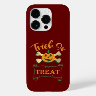 Trick or treat crossbones Halloween pumpkin  Case-Mate iPhone 14 Pro Case