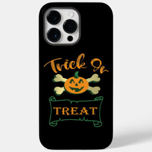 Trick or treat crossbones Halloween pumpkin Case-Mate iPhone 14 Pro Max Case