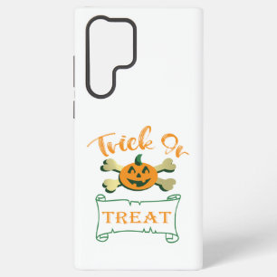 Trick or treat crossbones Halloween pumpkin  Samsung Galaxy Case