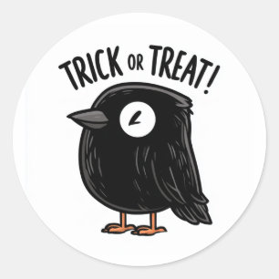 Trick or Treat! - Crow 1 Classic Round Sticker