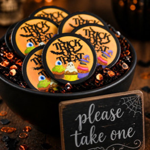 Trick or Treat Cupcake Monster Party Favour Magnet