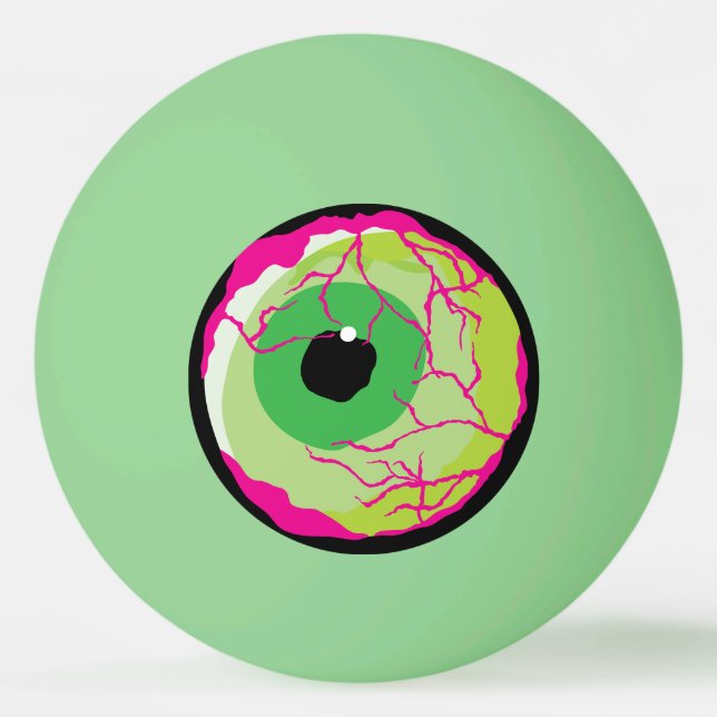 'Trick or Treat' Customisable Eyeball and Candy  Ping Pong Ball (Front)