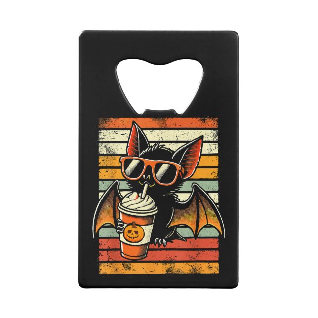 Trick or Treat Cute Bat Hipster Latte Funny Hallow (Front)