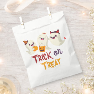 Trick or Treat Cute Ghosts Halloween Birthday Favour Bag