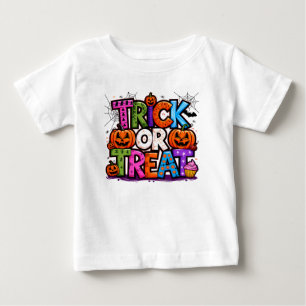 TRICK OR TREAT Cute Halloween Bash Party Baby T-Shirt