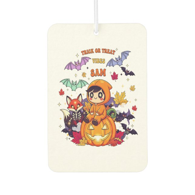 Trick or Treat Cute Halloween Car Air Freshener (Front)