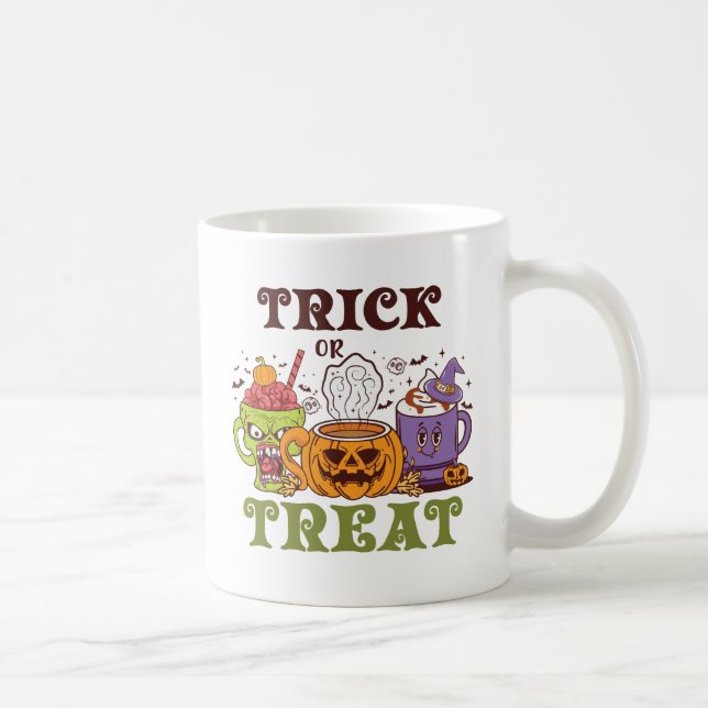 Trick Or Treat – Cute Halloween Coffee Brew Coffee Mug (Right)