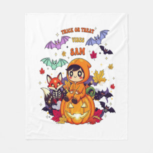 Trick or Treat Cute Halloween Fleece Blanket