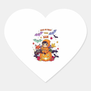 Trick or Treat Cute Halloween Heart Sticker