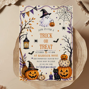 TRICK OR TREAT CUTE HALLOWEEN Party Invitation