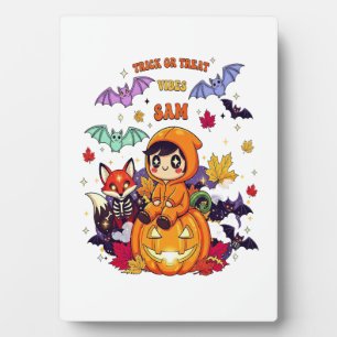 Trick or Treat Cute Halloween Plaque