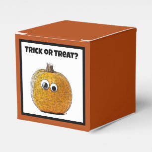 Trick or Treat Cute Halloween Pumpkin Cartoon Favour Box