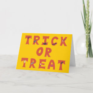 Trick or Treat Decorated Halloween Cards