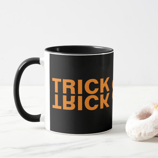 Trick or Treat Design With Type Mug (With Donut)