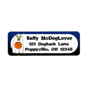 Trick or Treat Dog Return Address Label