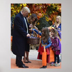 Trick or Treat Donald Trump Halloween Portrait Poster