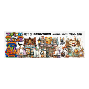 TRICK OR TREAT DOWNTOWN or Anywhere Photo Print