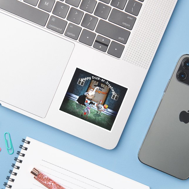 Trick-or-Treat Ducks Halloween (Laptop w/ iPhone)