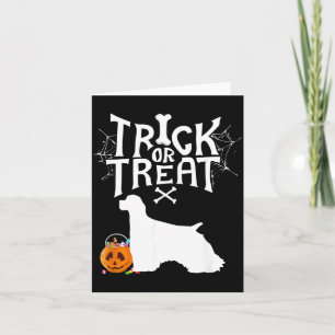 Trick Or Treat Er Spaniel Halloween Dog Costume Card
