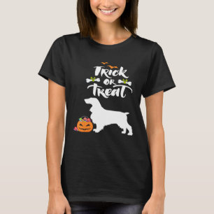 Trick Or Treat Field Spaniel Dog Halloween Costume T-Shirt