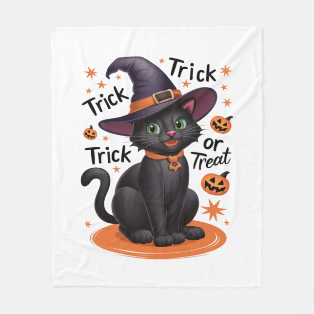 Trick or Treat Fleece Blanket (Front)