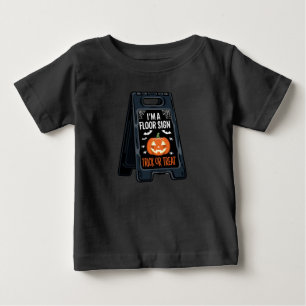 Trick or Treat floor sign tacky costume black Baby T-Shirt