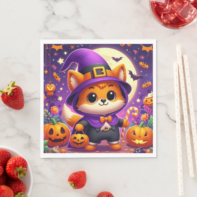 Trick or Treat Fox Napkin (Insitu)