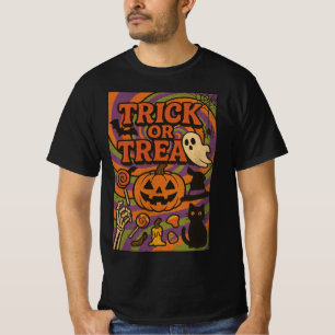 Trick or Treat Full Chest Halloween Clothes Unisex T-Shirt