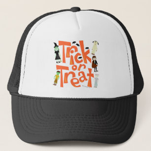 Trick or Treat Fun Character Art Spooky Cute  Trucker Hat