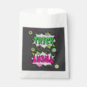 ‘Trick or Treat’ Fun Funny Funky Halloween Pop Art Favour Bag