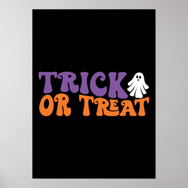 Trick Or Treat - Funny Halloween Poster (Front)