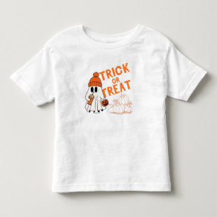 Trick or Treat ghost design with pumpkin latte Toddler T-Shirt