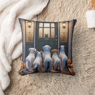 Trick or Treat Ghost Dogs Cushion