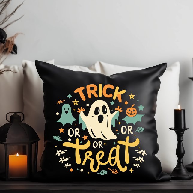 Trick or Treat Ghost Halloween Cushion (Creator Uploaded)