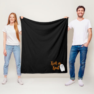 Trick or Treat Ghost Halloween Fleece Blanket
