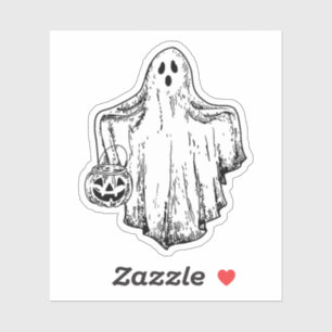 Trick or Treat Ghost Sticker