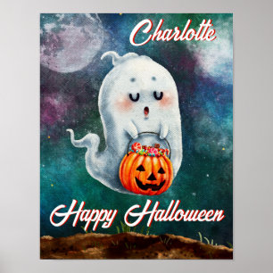 Trick or Treat, Ghosts Are Sweet Happy Halloween Poster