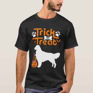 Trick Or Treat Golden Retriever Dog Halloween T-Shirt
