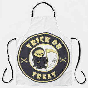 Trick or treat Grim Reaper starbucks Halloween Apron