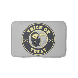 Trick or treat Grim Reaper starbucks Halloween Bath Mat