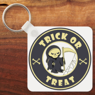 Trick or treat Grim Reaper starbucks Halloween Key Ring