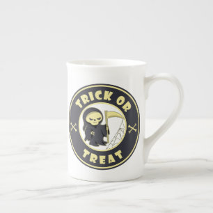 Trick or treat Grim Reaper starbucks logo coffee Bone China Mug