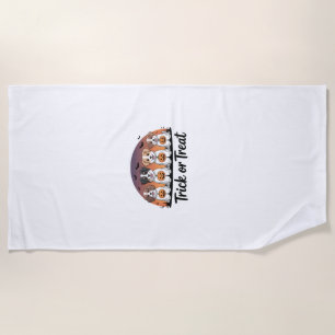Trick or Treat Halloween Beach Towel