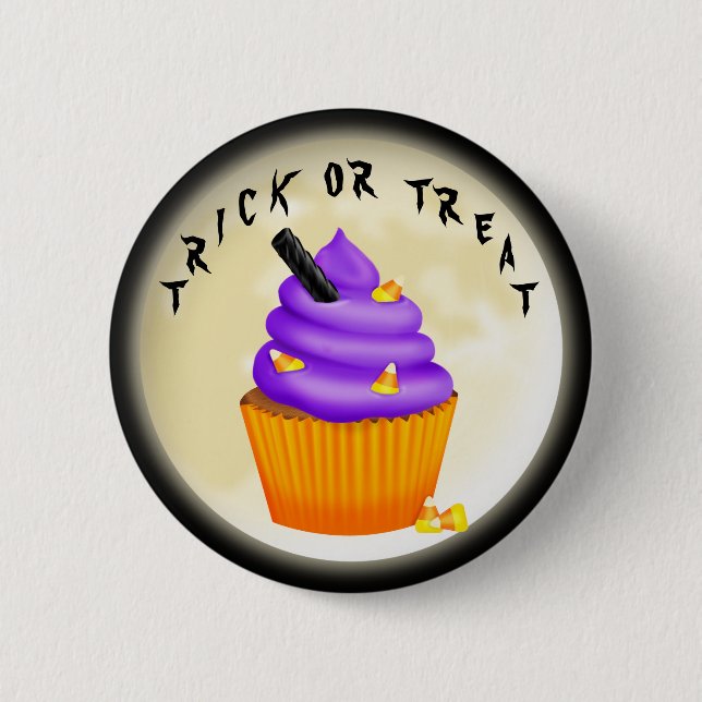 Trick Or Treat Halloween Button (Front)