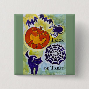 Trick or Treat Halloween Button