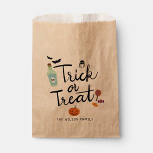 Trick or Treat Halloween Candy Favour Bag