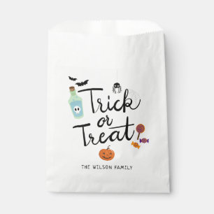 Trick or Treat Halloween Candy Favour Bag