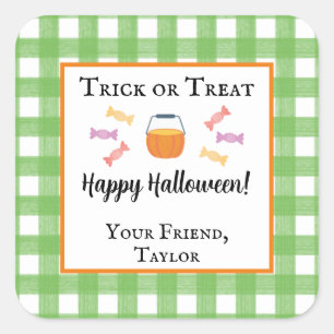 Trick or Treat Halloween Candy Gift Tag Stickers
