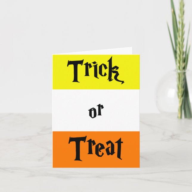 Trick or Treat, Halloween Card Small, 4" x 5.6" (Front)
