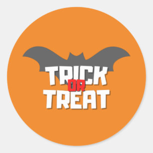 Trick or Treat Halloween Classic Round Sticker